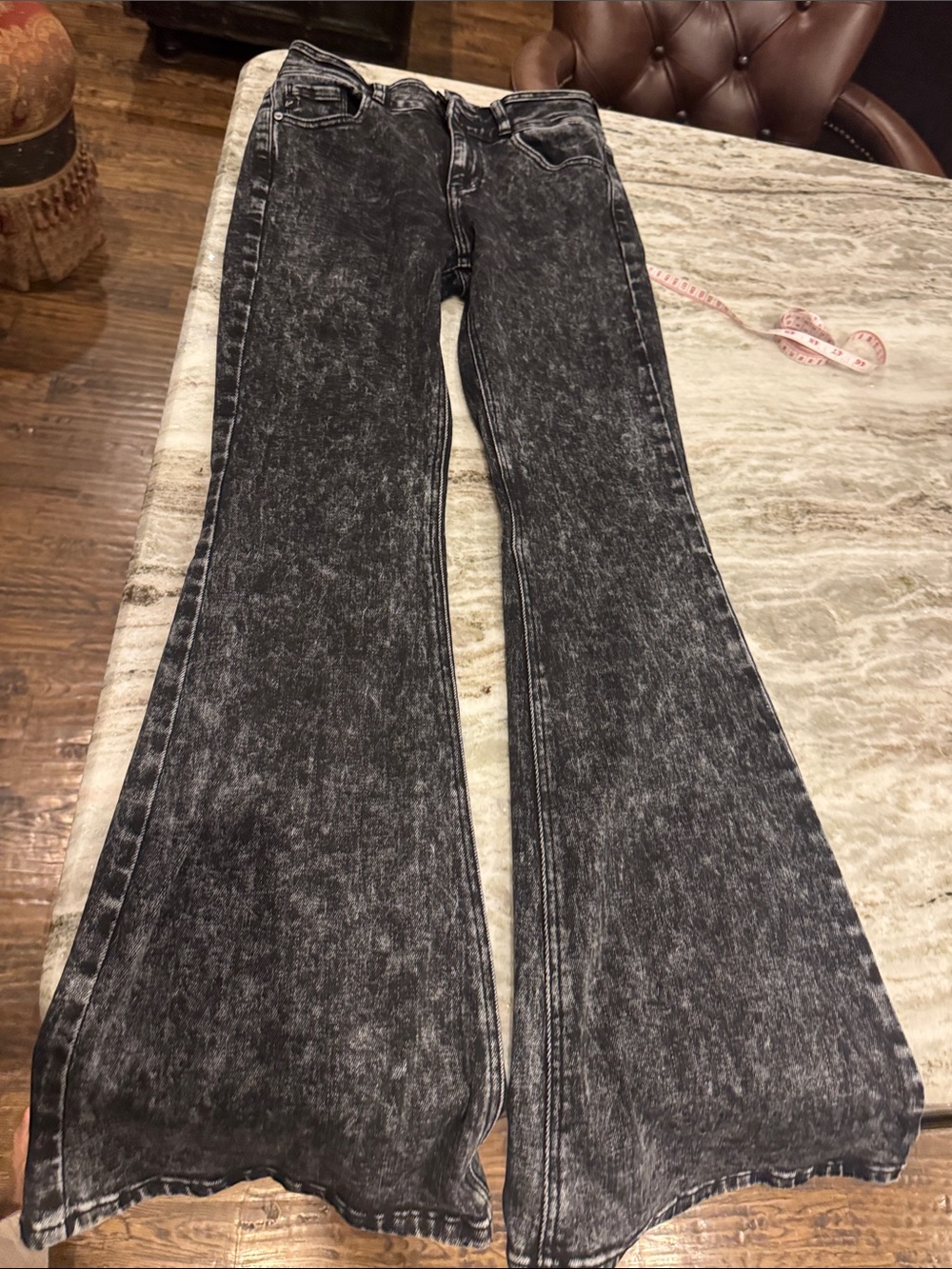 KanCan Black Acid-Wash Flare Jeans - Picture 4 of 4